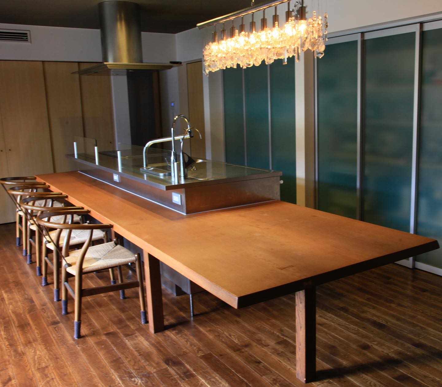 ダイニングカウンター/みずなら2枚接ぎ〈長野県産〉